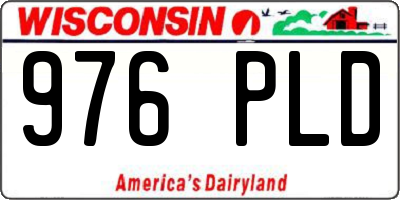 WI license plate 976PLD