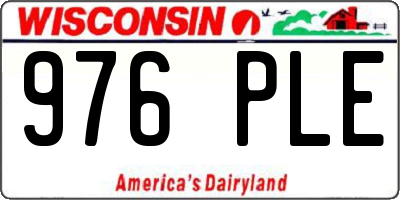 WI license plate 976PLE