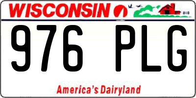 WI license plate 976PLG