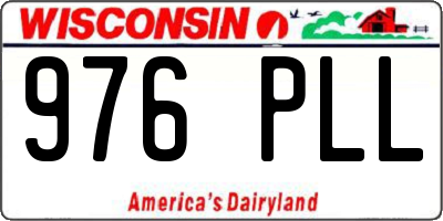 WI license plate 976PLL
