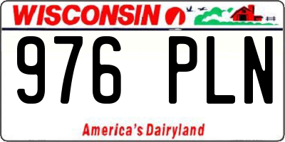 WI license plate 976PLN