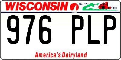 WI license plate 976PLP