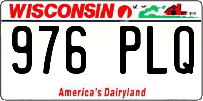 WI license plate 976PLQ