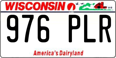 WI license plate 976PLR