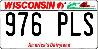 WI license plate 976PLS