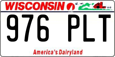 WI license plate 976PLT