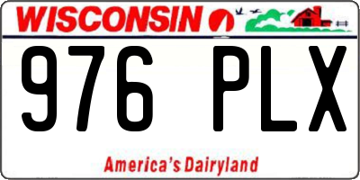 WI license plate 976PLX