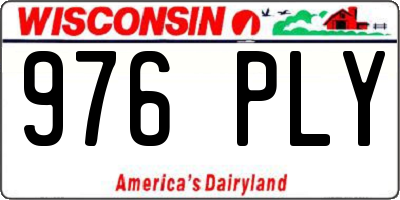 WI license plate 976PLY
