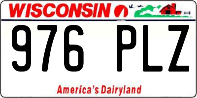WI license plate 976PLZ