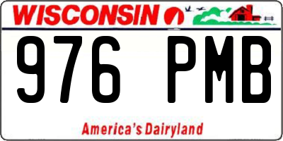 WI license plate 976PMB
