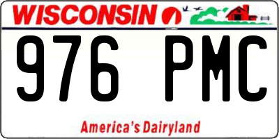 WI license plate 976PMC