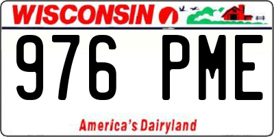 WI license plate 976PME