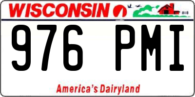 WI license plate 976PMI