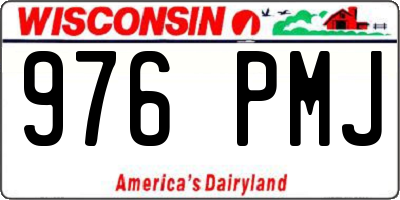 WI license plate 976PMJ
