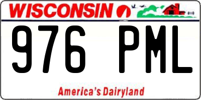 WI license plate 976PML