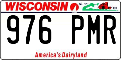 WI license plate 976PMR