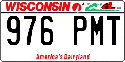 WI license plate 976PMT
