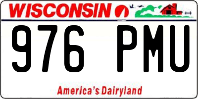WI license plate 976PMU