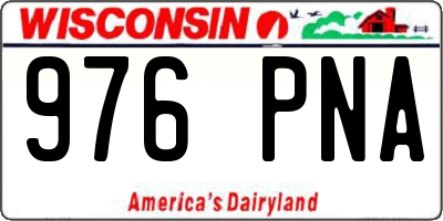 WI license plate 976PNA