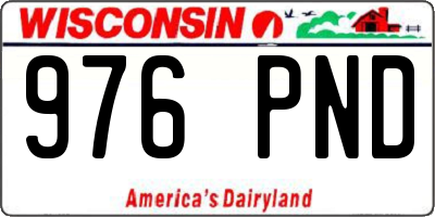 WI license plate 976PND