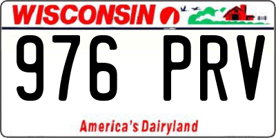 WI license plate 976PRV