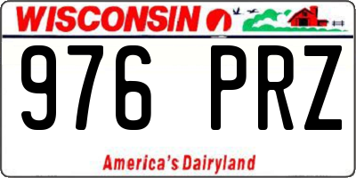 WI license plate 976PRZ