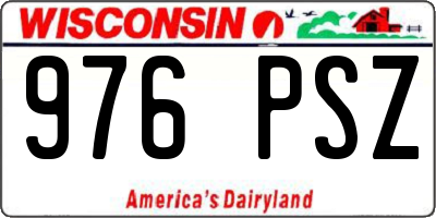 WI license plate 976PSZ