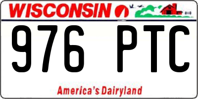 WI license plate 976PTC