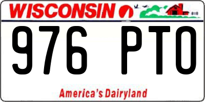WI license plate 976PTO