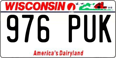WI license plate 976PUK