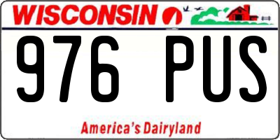 WI license plate 976PUS