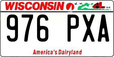 WI license plate 976PXA