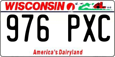 WI license plate 976PXC