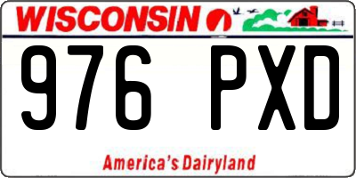 WI license plate 976PXD