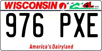 WI license plate 976PXE