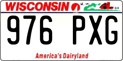 WI license plate 976PXG