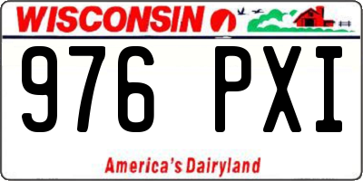 WI license plate 976PXI