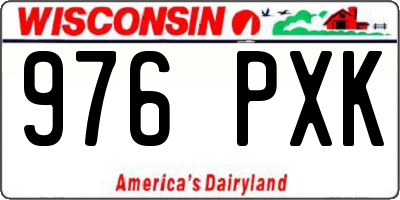 WI license plate 976PXK