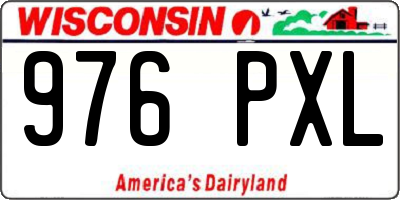 WI license plate 976PXL