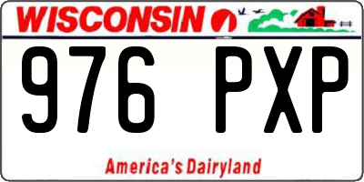WI license plate 976PXP