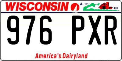 WI license plate 976PXR