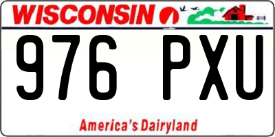 WI license plate 976PXU