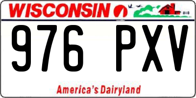 WI license plate 976PXV
