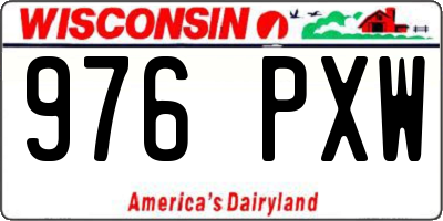 WI license plate 976PXW