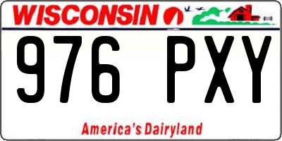 WI license plate 976PXY