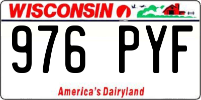 WI license plate 976PYF