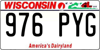 WI license plate 976PYG