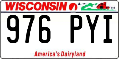 WI license plate 976PYI
