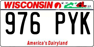 WI license plate 976PYK