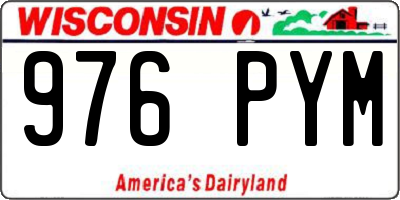 WI license plate 976PYM